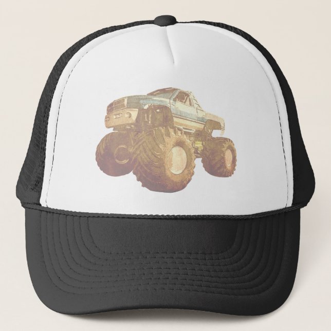 Pale Monster Truck Trucker Hat (Front)