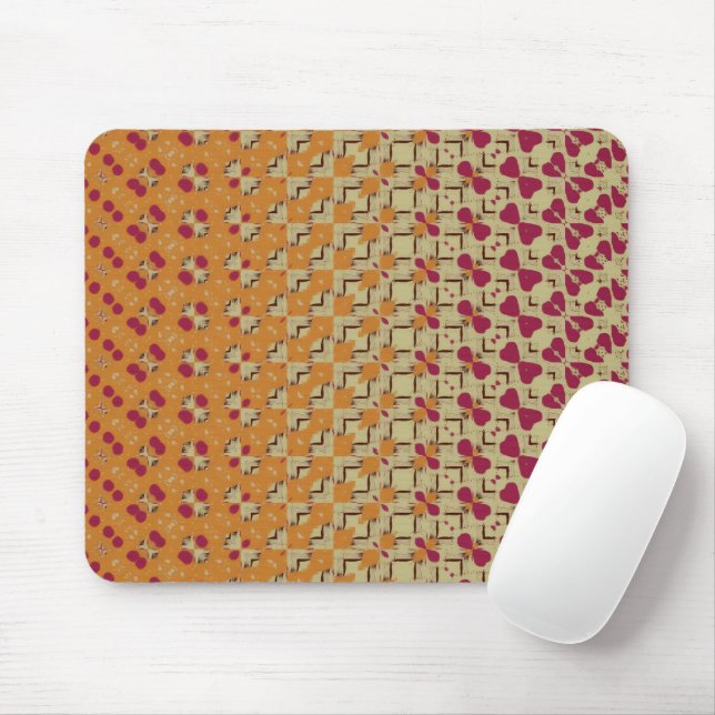 Pale Orange and Pink Mouse pad (With Mouse)