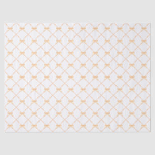 Pale Orange Bamboo Trellis with Bows Tissue Paper