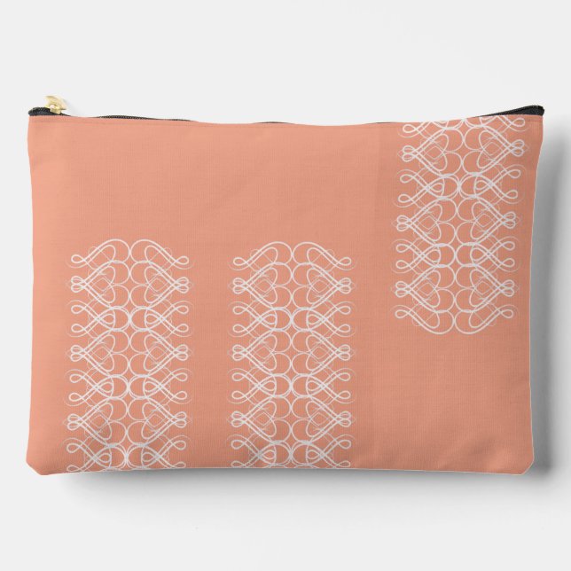 Pale Orange Large Accessory Pouch (Front)
