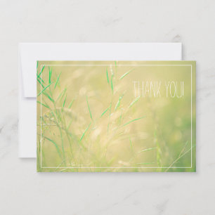 Pale Pastel Colours Field Thank You Flat Card