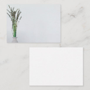 Pale Pastel Lavender Flowers Vase Minimalism Enclosure Card
