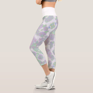 Pale Pastel Pink Purple Flowers Nature Leggings