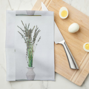 Pale Pastel Purple Lavender Flower Décor Tea Towel