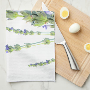 Pale Pastel Purple Lavender Flower Décor Tea Towel
