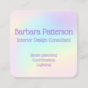 Pale Pastel Rainbow Prismatic Business Cards