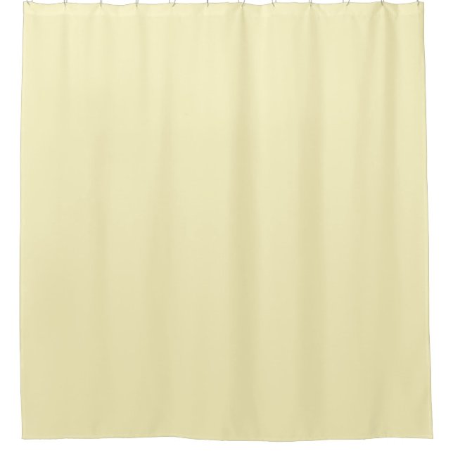 Pale Pastel Yellow Solid Colour - 2025 Trending Hu Shower Curtain (Front)