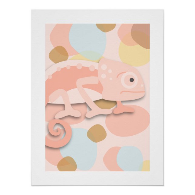 Pale Peach Chameleon  Poster (Front)