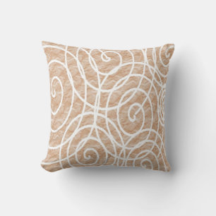 Pale Peach Circles Cushion