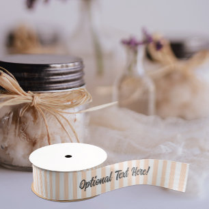 Pale Peach Striped with your Name or Occasion on Grosgrain Ribbon