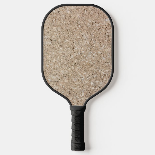 Pale Peachy Beige Cement Sidewalk Pickleball Paddle (Front)