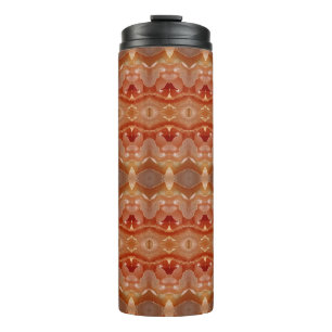 Pale Peachy Ikat 4 Thermal Tumbler