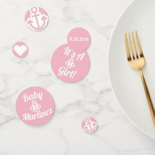 Pale Pink Anchor Customisable Confetti