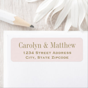 Pale Pink and Antique   Wedding Return Address