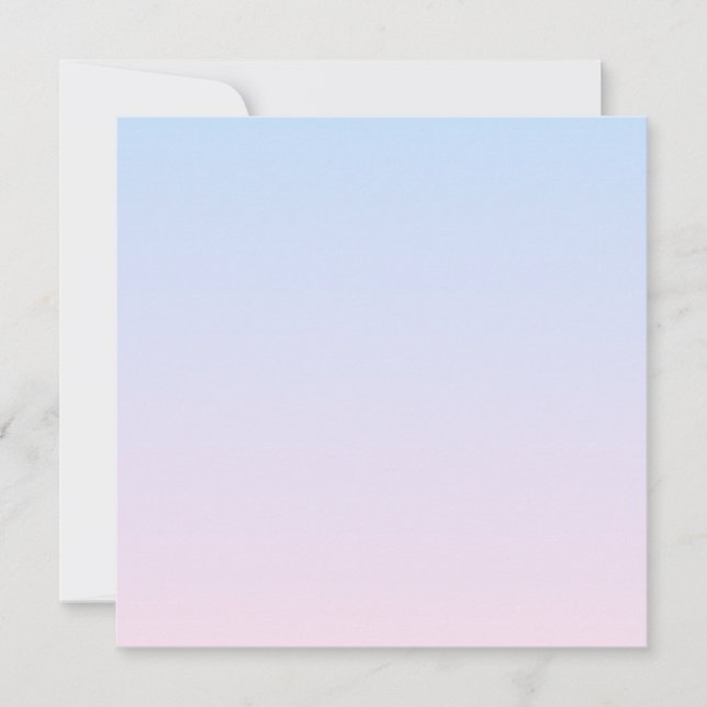Pale Pink and Blue Gradient Background Invitation (Front)