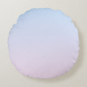 Pale Pink and Blue Gradient Background Round Cushion