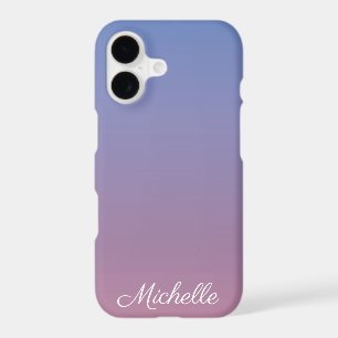 Pale pink and blue gradient ombre