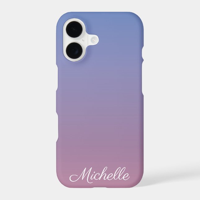 Pale pink and blue gradient ombre (Back)