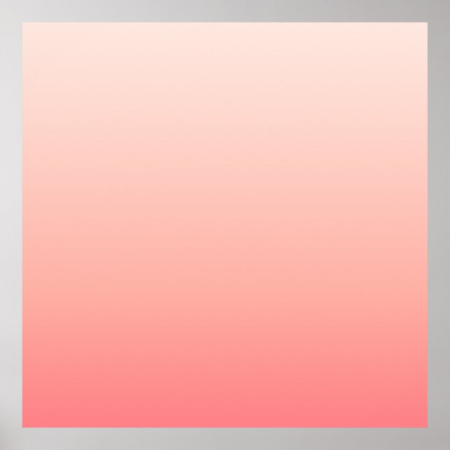 Pale pink and peach gradient poster (Front)