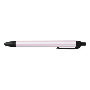 Pale pink and white candy stripes black ink pen