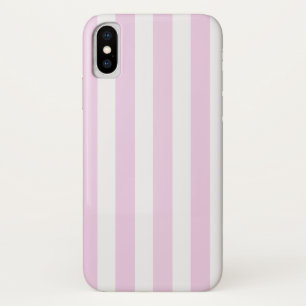 Pale pink and white candy stripes Case-Mate iPhone case