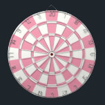 Pale Pink And White Dartboard<br><div class="desc">Pale Pink And White Dart Board</div>
