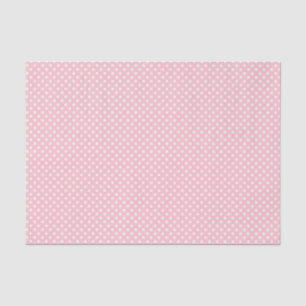Pale Pink and White Polka Dot Pattern Tissue Paper