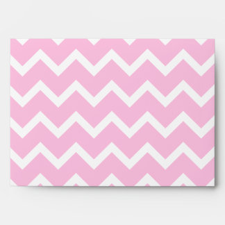 Pale Pink and White Zigzag Pattern. Envelope