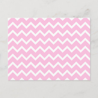 Pale Pink and White Zigzag Pattern. Postcard