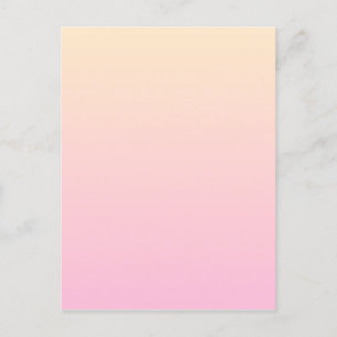 Pale pink and yellow gradient background invitation postcard