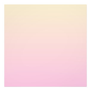Pale pink and yellow gradient background photo print