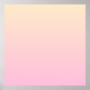 Pale pink and yellow gradient background poster