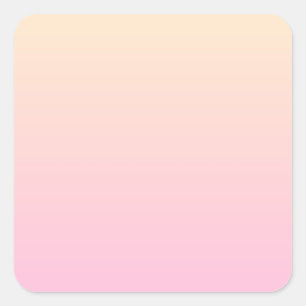 Pale pink and yellow gradient background square sticker