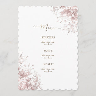 pale pink baby's breath flowers menu