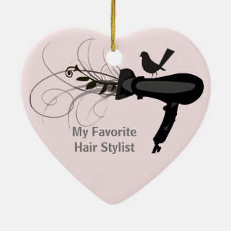 Pale Pink Beauty Salon Hair Stylist Appreciation Ceramic Tree Decoration
