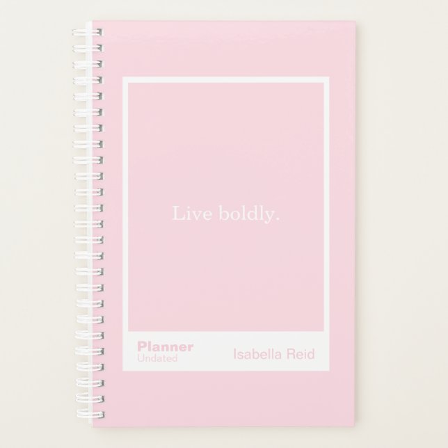 Pale Pink Block Quote | Fully Customizable Planner (Front)