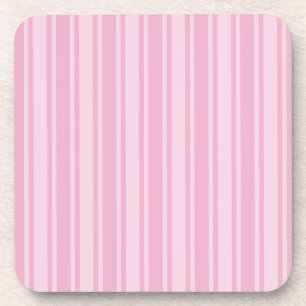 Pale pink candy stripes coaster