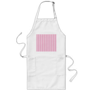 Pale pink candy stripes long apron