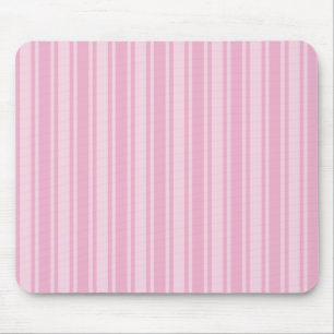 Pale pink candy stripes mouse pad