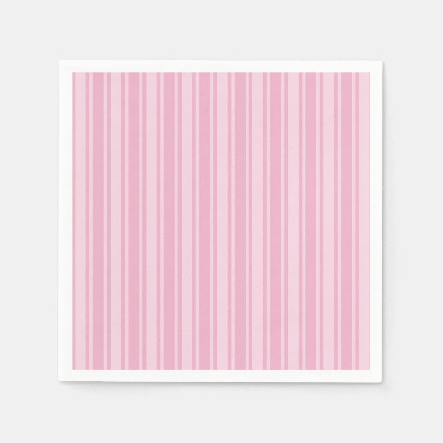 Pale pink candy stripes napkin (Front)