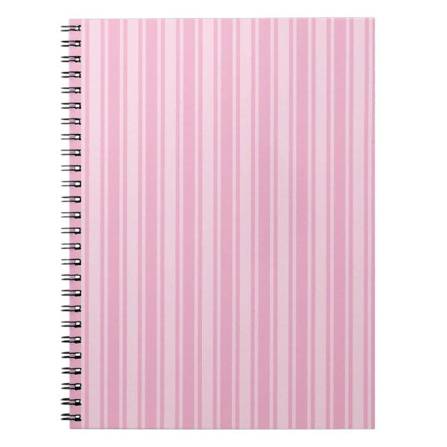 Pale pink candy stripes notebook (Front)