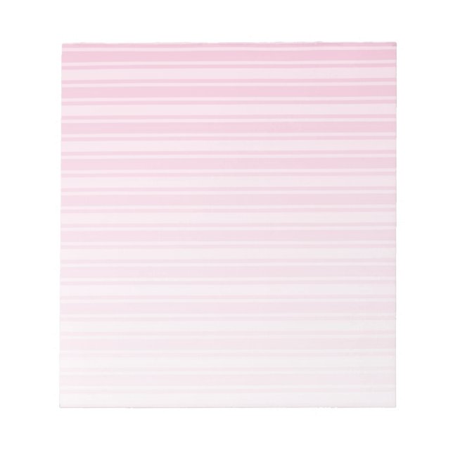 Pale pink candy stripes notepad (Front)