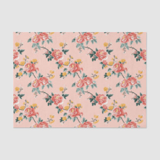 Pale Pink Chinoiserie Floral Tissue Paper