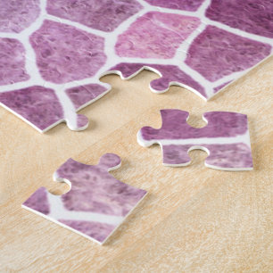 Pale Pink Cobbled Patchwork Terrazo Pattern Jigsaw Puzzle