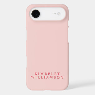 Pale Pink Customised Name Stylish Modern Monogram