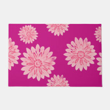 Pale Pink Daisies on Hot Pink