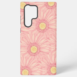 Pale Pink daisy pattern - large Samsung Galaxy Case