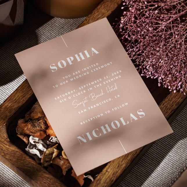 Pale pink Elegant minimalist wedding QR Code Invitation (Creator Uploaded)