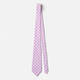 Pale pink gingham tie