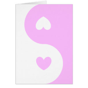 Pale Pink Heart Ying Yang Symbol Lace Pattern Love